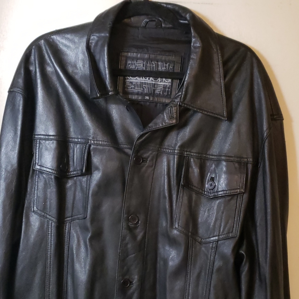 Men's leather jacket - Picture 3 of 7